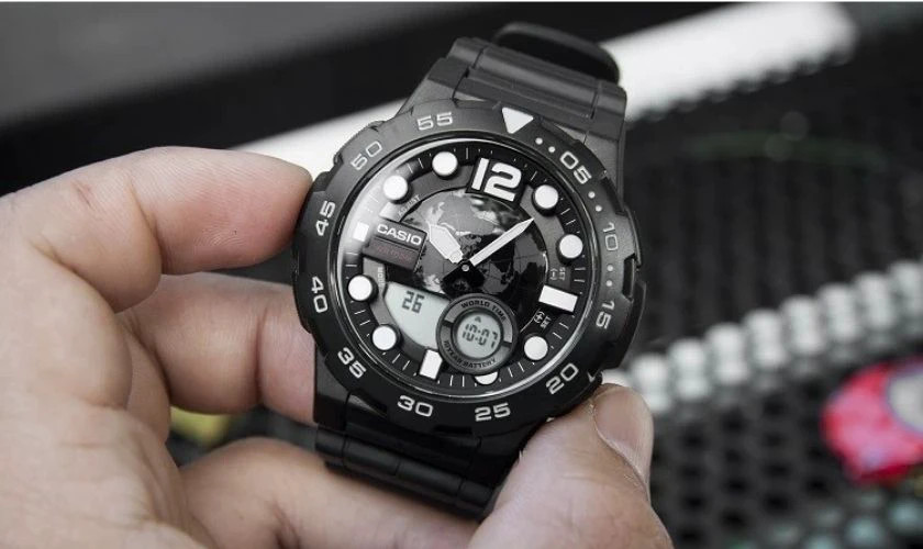Phiên bản đồng hồ Casio AEQ-100W-1AVDF năng động, dành cho sinh viên nam thể thao