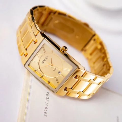 Đồng hồ Halei nữ mặt vuông với bộ máy Quartz Nhật Bản