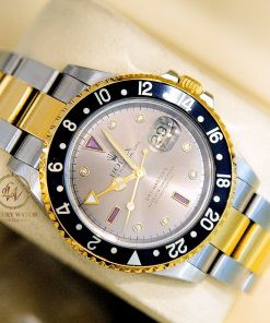 Đồng hồ Rolex GMT-Master II 16713 nam cọc số ruby và kim cương, biểu tượng của sự sang trọng trong thế giới đồng hồ thụy sỹ
