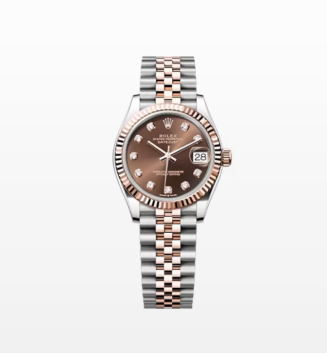 Mẫu Rolex Lady-Datejust 31mm nữ M278271-0028 mặt số nâu chocolate Guilloche Sunburst