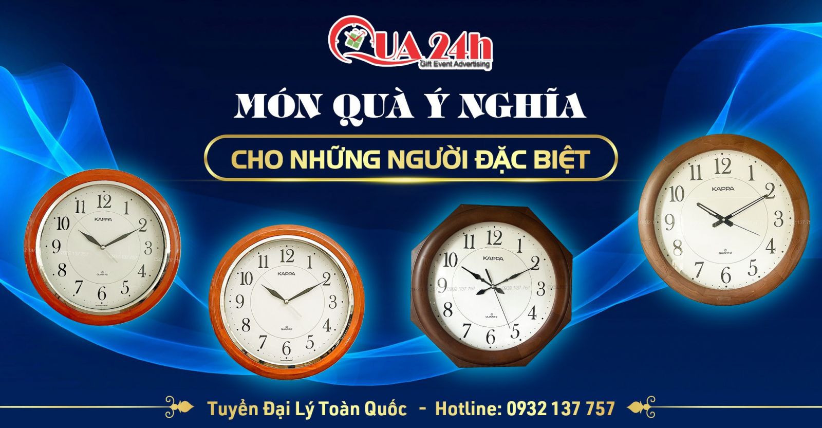 Đồng hồ treo tường in logo thương hiệu theo yêu cầu, chất lượng cao