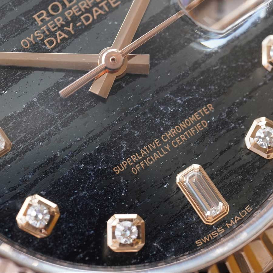 Mặt số đồng hồ Rolex Datejust với cọc số kim cương, yếu tố ảnh hưởng đến giá đồng hồ Rolex chính hãng