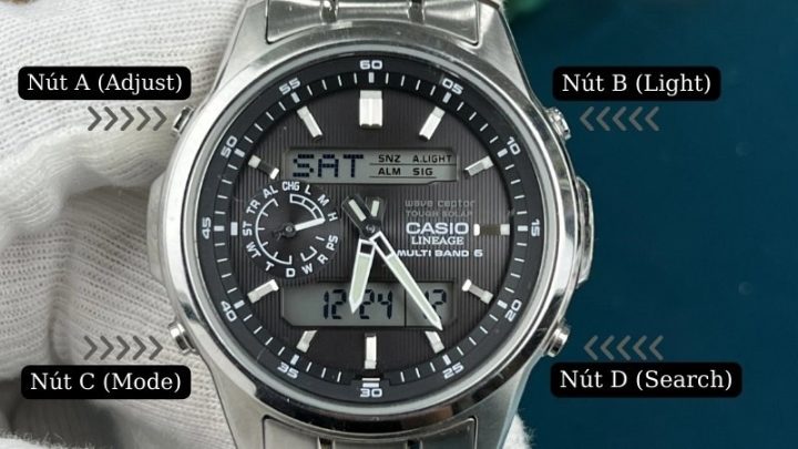 Hướng Dẫn Chi Tiết Cách Chỉnh Giờ Đồng Hồ Casio Lineage Multiband 5 Chuẩn Xác Từ A Đến Z