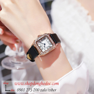 Đồng hồ nữ mặt vuông màu đen: Biểu tượng phong cách và cá tính