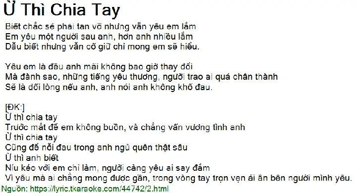 Lời Bài Hát "Chia Tay Anh Không Đòi Quà": Lyrics Chuẩn và Ý Nghĩa