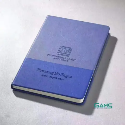 Sổ dán gáy bìa da xanh dương