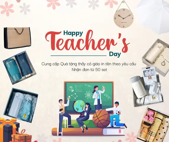 Quà tặng thầy cô giáo in tên