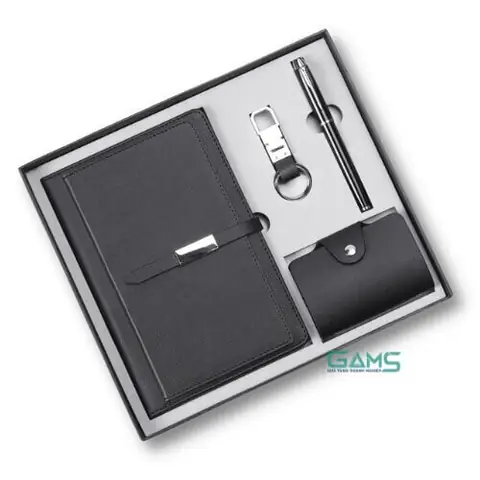 Bộ quà tặng cao cấp sổ da bút ký usb và namecard
