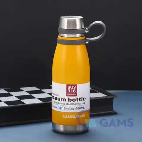 Chai nước giữ nhiệt inox 316 màu vàng