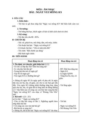 Hướng Dẫn Dạy Hát Bài "Quà 8/3" Cho Trẻ Mầm Non Chi Tiết Nhất Hướng Dẫn Dạy Hát Bài "Quà 8/3" Cho Trẻ Mầm Non Chi Tiết Nhất