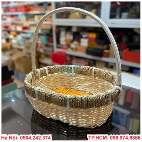 Giỏ mây tre đan đựng quà