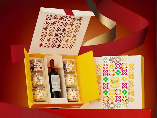Combo quà Tết rượu vang Happiness Combo quà Tết rượu vang Happiness