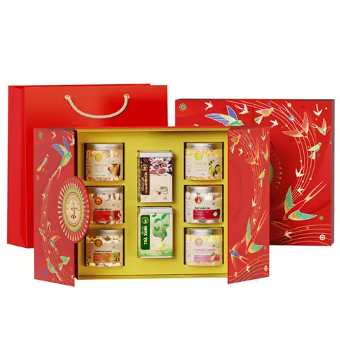 mẫu hộp quà tết sang trọng Combo Harmony (5) mẫu hộp quà tết sang trọng Combo Harmony (5)