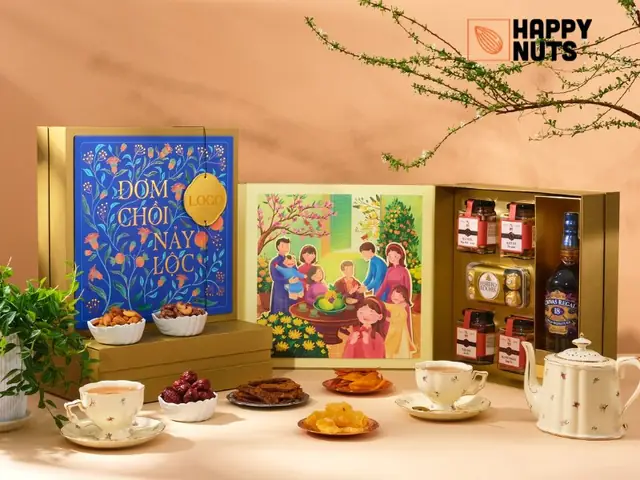 Gợi ý các mẫu hộp quà Tết hạt dinh dưỡng tại Happy Nuts Gợi ý các mẫu hộp quà Tết hạt dinh dưỡng tại Happy Nuts