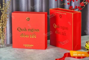 Mẫu hộp đựng quà Tết L'angfarm