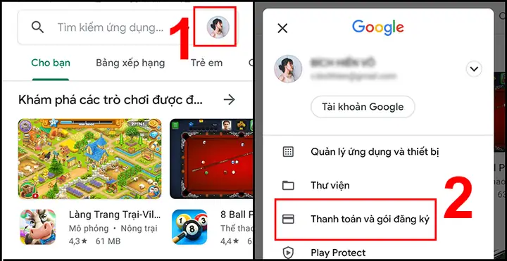 - Trên điện thoại