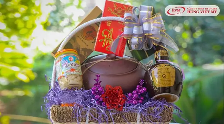 Giỏ quà biếu Tết đẹp, ý nghĩa