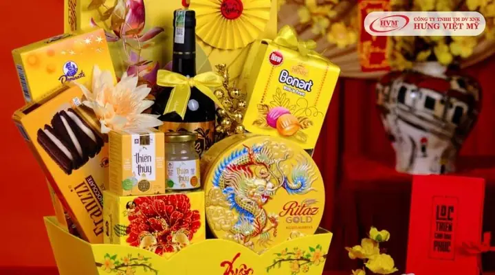 Giỏ quà biếu Tết đẹp, ý nghĩa