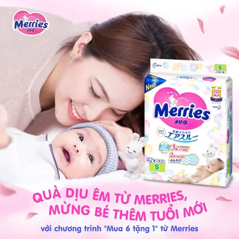 Mua bỉm Merries tặng quà: Cách săn ưu đãi tốt nhất cho mẹ bỉm?