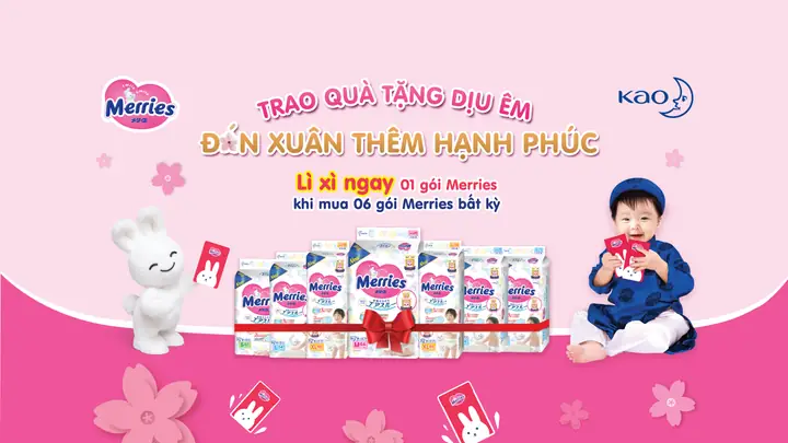Mua bỉm Merries tặng quà: Cách săn ưu đãi tốt nhất cho mẹ bỉm?