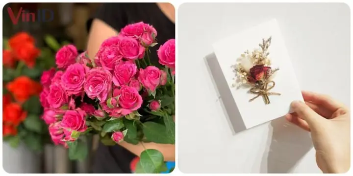 1. Thẻ Gift Card VinID kèm hoa tươi và thiệp