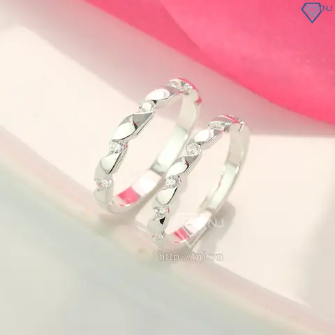 4.Nhẫn đôi bạc cho đôi bạn thân ND0366