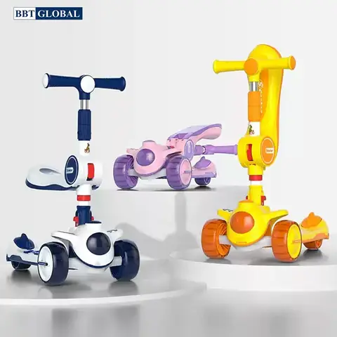 2. Xe trượt Scooter 2 trong 1 cao cấp cho bé SK1308 - Món quà sinh nhật cho bé trai 2 tuổi giúp tăng cường vận động