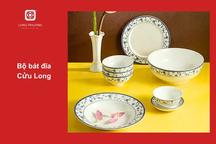 Bộ bát đĩa Cửu Long cổ điển
