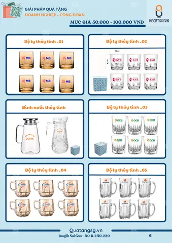 Bộ bình ly thủy tinh