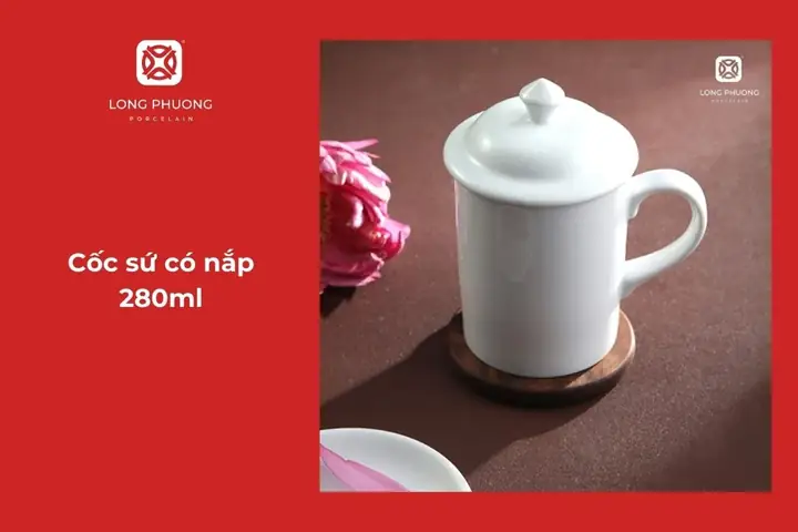 2.3.5 Cốc sứ có nắp 280ml