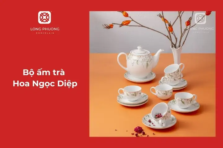 2.1.7 Bộ ấm trà hoa Ngọc Diệp
