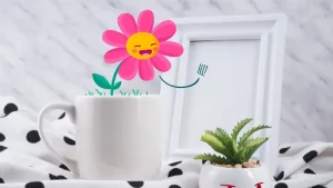 1. Cốc sứ dễ thương