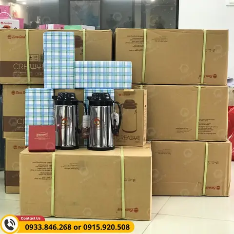 quà tặng đại hội phích giữ nhiệt thiết kế sang trọng