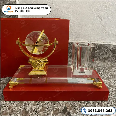 Đựng bút pha lê mạ vàng Mã_ BDB- 007 (2)