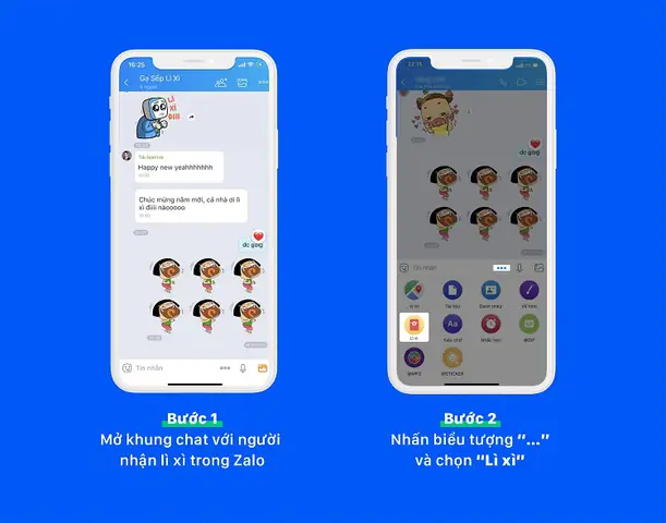 Hướng dẫn lì xì trong khung chat Zalo Hướng dẫn lì xì trong khung chat Zalo
