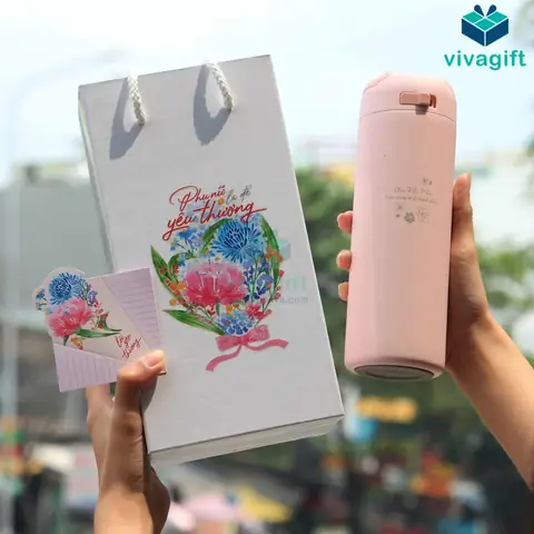 Set bình giữ nhiệt, hộp đựng thiệp Set bình giữ nhiệt, hộp đựng thiệp