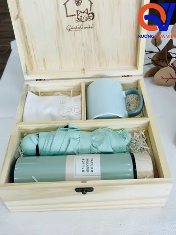 Set quà tặng 20/11 bình giữ nhiệt kèm một chiếc dù
