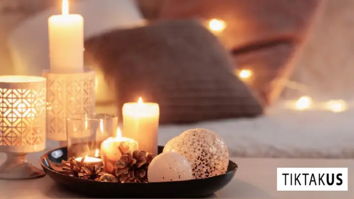 Nến thơm và không gian ấm áp
