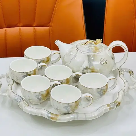 Bộ ấm trà sứ cao cấp