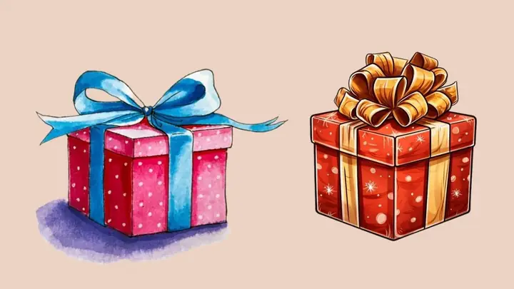 Gợi ý một số ý tưởng vẽ hộp quà Noel đẹp, dễ thương